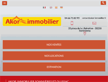 Tablet Screenshot of akor-immobilier.fr